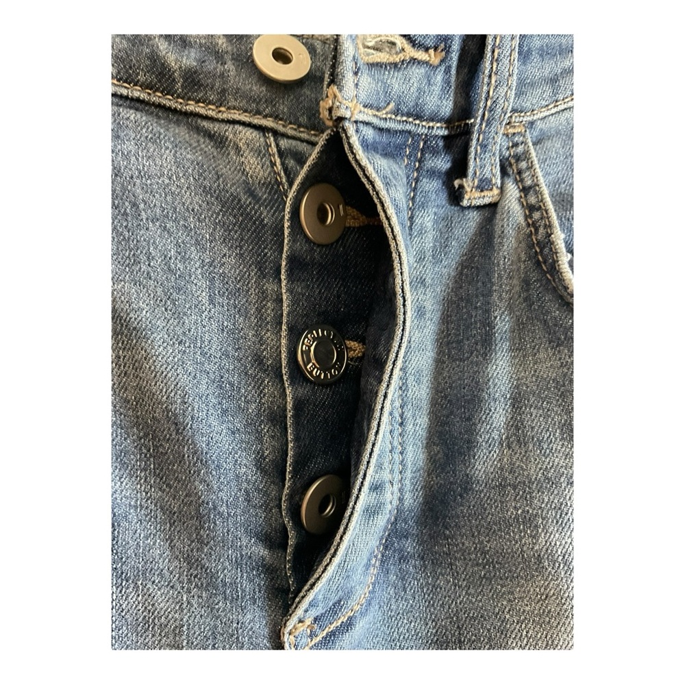Pilcro and The Letterpress Women's High-Rise Sequined Flared Jeans Blue Size 26 - Picture 6 of 16